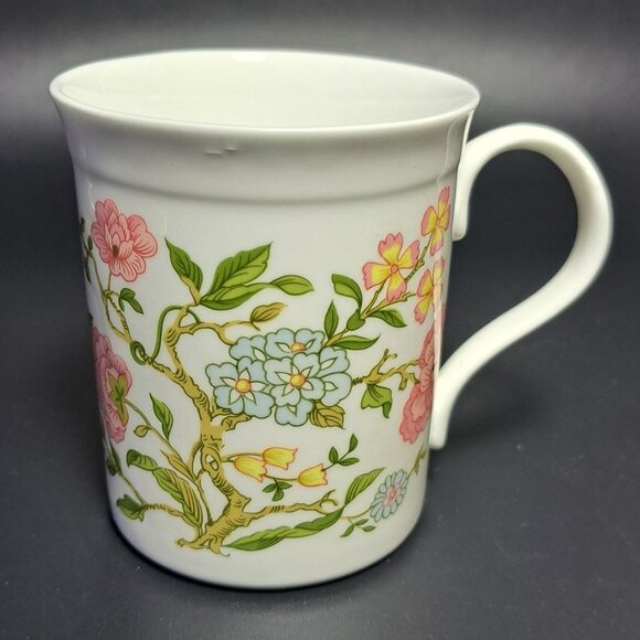 Sadler Mandarin Fine Bone China Mug Pink & Blue Floral Design England Vintage - Picture 1 of 8